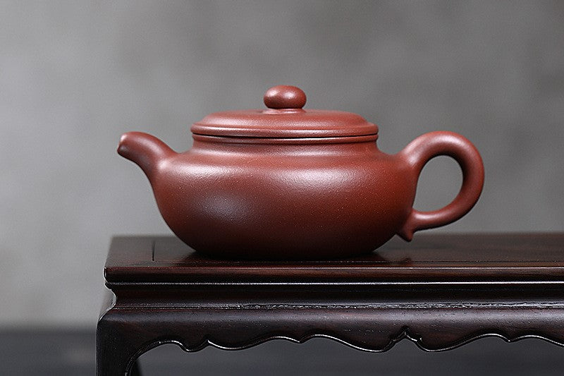 紫砂壺 紫砂壺經典款式扁腹壺– 嵐雲茶業