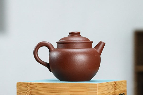 ▽良▽清朝時代紫砂朱泥茶壺 具輪珠 紫壺急須 中国