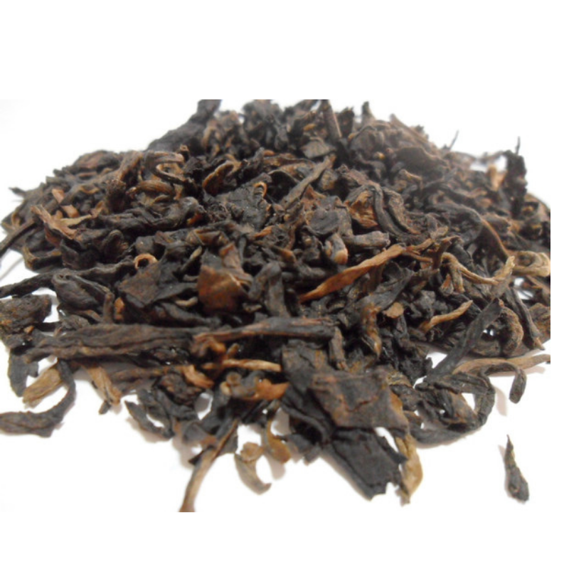 熟散茶渥堆好還未緊壓的普洱茶