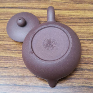 宜興早期紫砂壺紫泥西施壺底款潘旭明