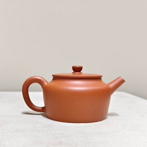宜興紫砂壺朱泥小品肉餅壺100cc