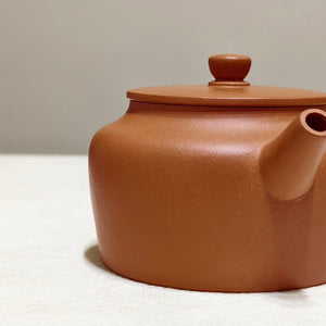 宜興紫砂壺朱泥小品肉餅壺100cc