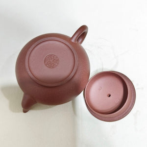 宜興紫砂壺紫泥線圓壺180cc