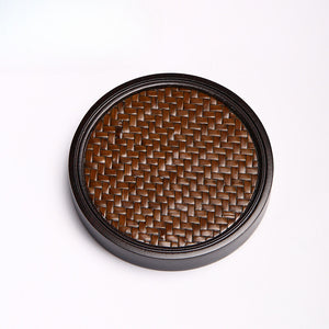 手工楠竹編織席面杯墊