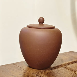 美人肩紫砂茶葉罐紫泥2斤