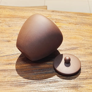 紫砂茶葉罐紫泥美人肩2斤