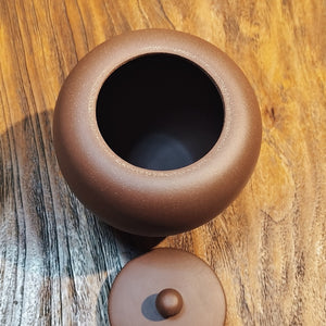 紫砂茶葉罐紫泥美人肩2斤