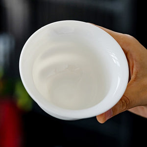 羊脂玉瓷蓋碗馬蹄-200cc