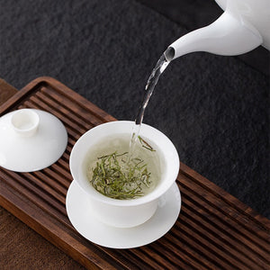 羊脂玉瓷蓋碗馬蹄-200cc