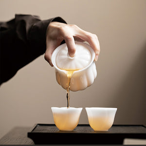 冰種玉瓷一壺二杯快客杯旅行茶具組
