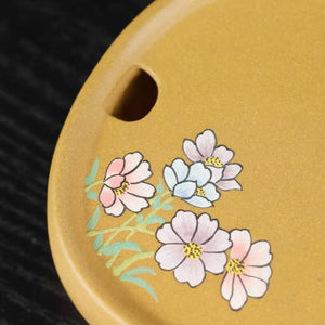 紫砂壺承乾泡盤段泥泥繪花卉茶盤