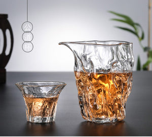 錘目紋玻璃茶海公道杯-樹樁款式容量300cc