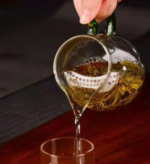 月牙濾網玻璃茶海公道杯-380cc