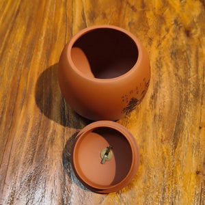 宜興紫砂茶葉罐龍蛋一斤容量清水泥