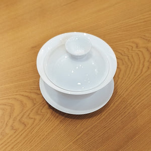 羊脂玉瓷蓋碗150cc-若水