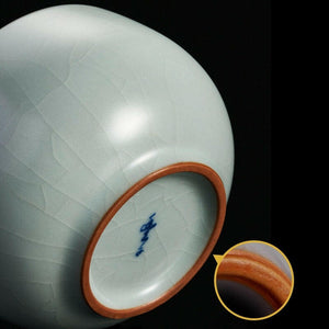 豐子汝窯茶杯杯底圈足