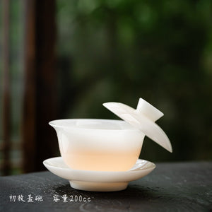 冰種玉瓷蓋碗多款式晶瑩剔透|款式初放容量200cc