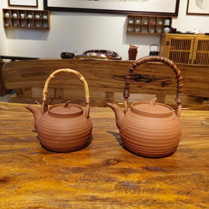 黃樹藩手拉提梁紅泥砂銚燒水壺