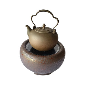 搭配燒水壺的鶯歌燒風清堂電陶爐-墨舞紅