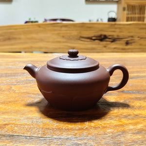 宜興紫砂壺紫泥梵蓮壺310CC