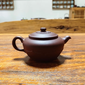 宜興紫砂壺紫泥梵蓮壺310CC