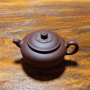 宜興紫砂壺紫泥梵蓮壺310CC