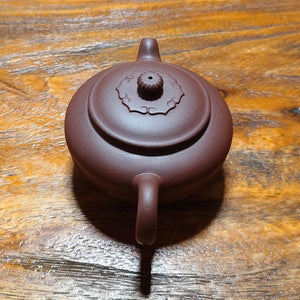 宜興紫砂壺紫泥梵蓮壺310CC