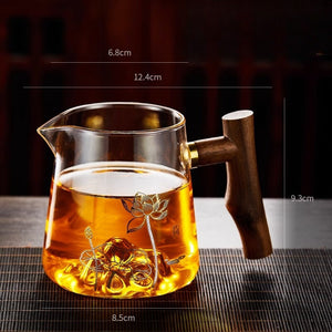 荷花觀山玻璃茶海公道杯-360cc