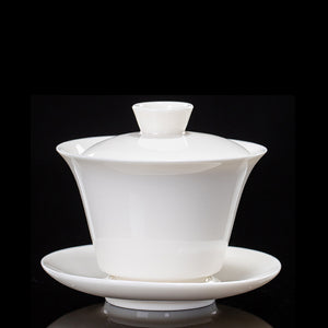 羊脂玉瓷蓋碗可懸停-150cc