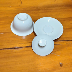 羊脂玉瓷蓋碗-100cc可懸停