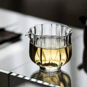 迷你玻璃蓮花小茶海130cc