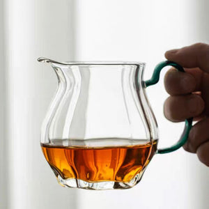 晶瑩剔透的玻璃梅花茶海200cc