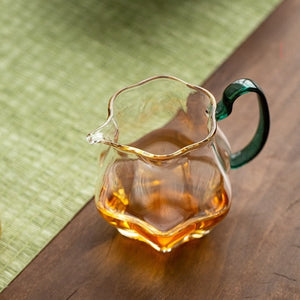 晶瑩剔透的玻璃梅花茶海200cc