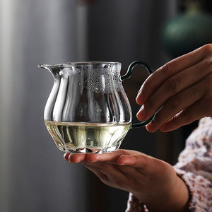 晶瑩剔透的玻璃梅花茶海200cc