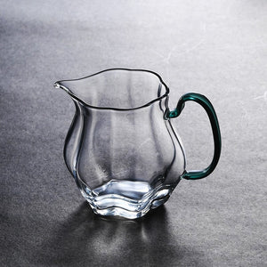 晶瑩剔透的玻璃梅花茶海200cc