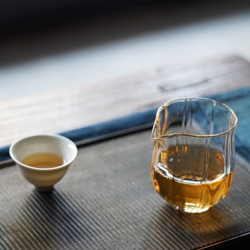 手握式玻璃玉蘭花茶海200cc