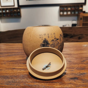 宜興紫砂茶葉罐龍蛋一斤容量段泥材質