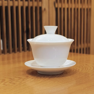 羊脂玉瓷蓋碗150cc-禾茗