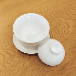 羊脂玉瓷蓋碗150cc-禾茗