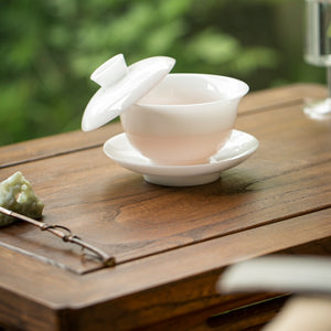 冰種玉瓷蓋碗之言-175cc