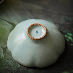 豐子汝窯茶杯-斗笠花杯70cc