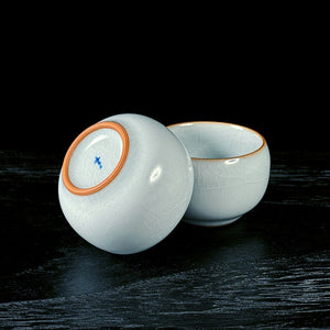 台灣豐子汝窯茶杯禪定對杯組