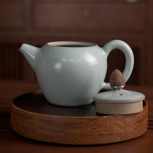 豐子汝窯茶壺美人肩壺190cc