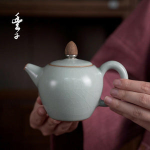 豐子汝窯茶壺美人肩壺190cc
