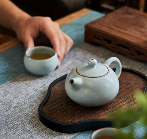 汝窯茶壺西施壺170cc台灣豐子