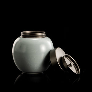 豐子汝窯茶葉罐-園福