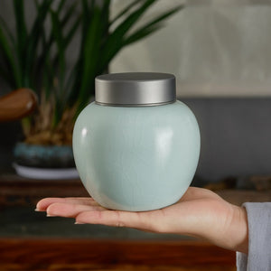 豐子汝窯茶葉罐-園福