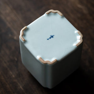 豐子汝窯茶葉罐-圓方