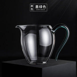 精美的和器晶彩怡然茶海墨綠色