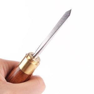 大檀木雙用茶刀養壺筆
